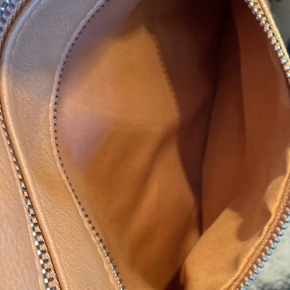 Women’s Tan and Multicolor Dots‎  Crossbody Canvas Style Bag